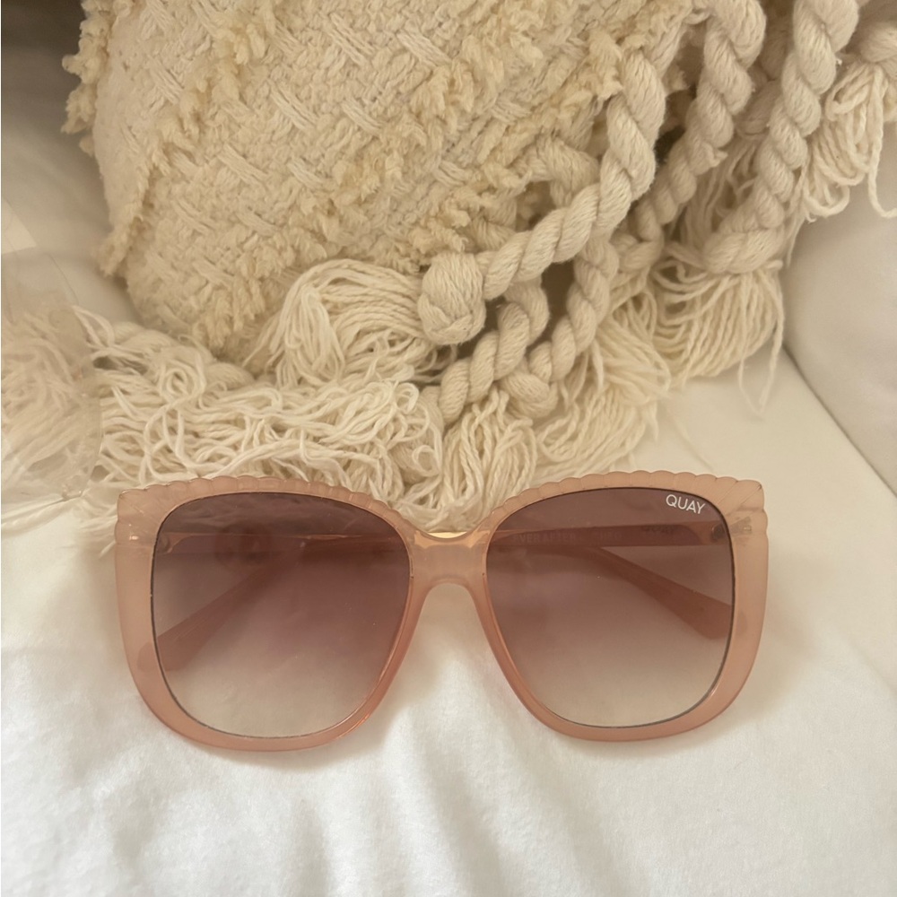 Quay Australia Pink Oversized Sunglasses